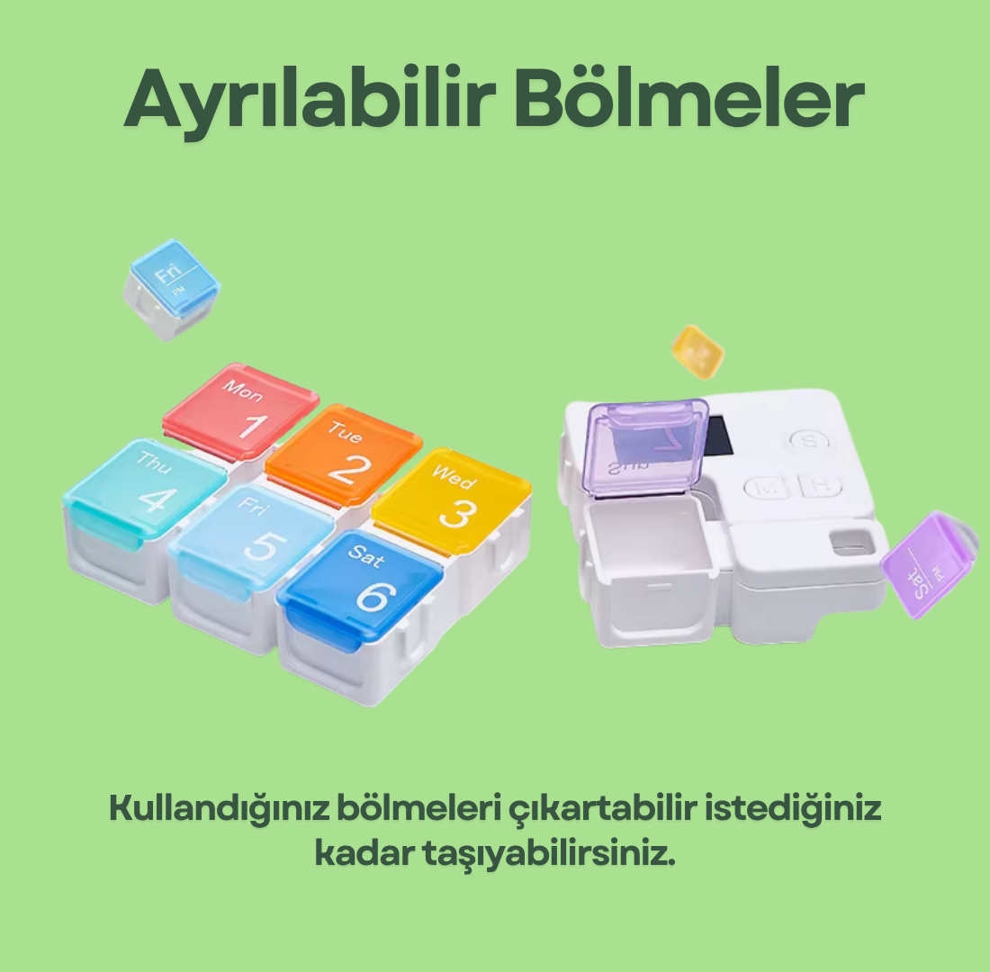 7 Bölmeli Alarmlı Kutu